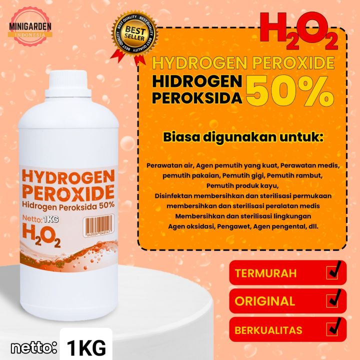 HIDROGEN PEROKSIDA 50% 1KG h2o2 50% hydrogen peroxide | Lazada Indonesia