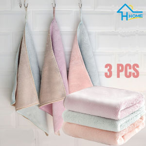 SUNLIGHT HOME 3PCS Quick-Dry Soft Microfiber Kitchen Towel Dish Towel Hand Towel Cleaning Wash Towels Bathroom Towel