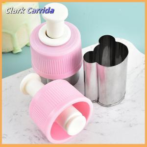 [Clark Carrida] Khuôn Nướng Vui Vẻ Chức Năng Rau Cutter Hình Dạng Thép Không Gỉ Press-Type Mini Cookie Cutter Cho Trẻ Em