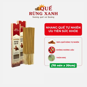 [FREESHIP MAX] Combo 3 hộp Nhang quế sạch cao cấp Quế Rừng Xanh 100% nguyên chất với hương quế rừng Trà Bồng tự nhiên 70 nén/gói giúp thư thái tinh thần - Quế Rừng Xanh