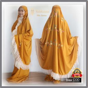 Mukena Sutra Adem Mukena Sulam Handmade Mukenah Dewasa Unik Pila series by Malaikamoza