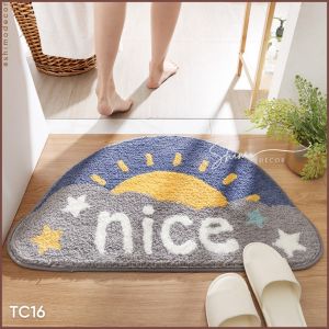 [Shimodecor] TC16 Thảm lau chân chùi chân 3D siêu thấm hút chống trượt cửa nhà tắm cửa phòng khách thảm decor cao cấp