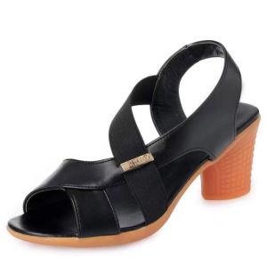 Size 35-40 Womens Summer Korean Style Peep Toe High Heel Sandals Fashion Thick Heel Roman Shoes