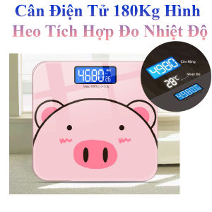 Cân Điện Tử Hình Heo 180Kg Tích Hợp Đo Nhiệt Độ