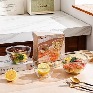 3PCS Premium Glass Baking Tray Set Non-Stick Microwave & Oven Safe BBQ Grill Pan for Chicken Kitchen Bakeware