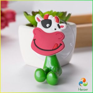 Harper ที่แขวนแปรงสีฟัน สัตว์ตัวการ์ตูน ยึดผนังด้วยตัวดูด  Toothbrush holder with suction cup