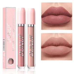 Velvet Matte Lip Glaze Lip Waterproof Lipstick with Long-Lasting Non-Sticky Non-fading Lip Cosmetics