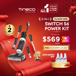 【5-IN-1】Tineco Floor One Switch S6 Power Kit Smart Multi-Function Wet Dry Floor Washer Vacuum Cleaner