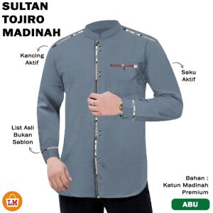 LPM 31662 Baju Koko Pria Muslim SULTAN TOJIRO MADINAH Katun Premium Oversize M-3XL Kekinian