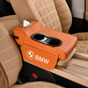 Hộp giữa Bìa đệm tựa tay ô tô miếng đệm Đôn với 2 ngăn để cốc lưu trữ đa chức năng tổ chức Hộp đựng khăn giấy bên túi cho BMW G20 F30 E60 E46 E90 F10 G30 E36 E30 X1 F48 X3 G01 X5 G05 ix3 IX i4 1 3 5 Series