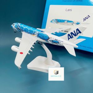 Mô Hình Trưng Bày Máy Bay ANA ALL NIPPON AIRWAYS AirbusA380 Rùa Xanh Dương Phiên Bản Cao Cấp Có Chân Đế Thân Máy Bay Đúc Khuôn Liền Bán Xe