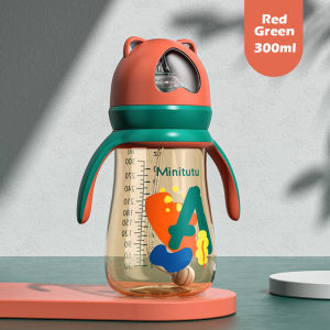New Baby Anti-drop PP Water Drinking Bottle Safety Feeding Milk Bottle 300ML For 6 Months above Baby