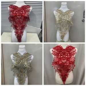 CANICECA 7032cm Wedding Dress Lace Sequins Shiny Clothes Accessory Applique Patches Elegant Craft Supplies DIY Decorative Embroidery Decals Wedding Dress