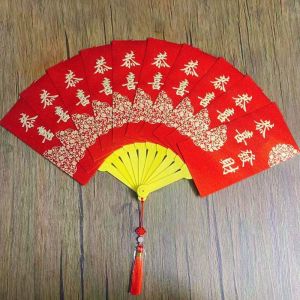 MMLUCK 10 thẻ Thiết kế quạt phong bì đỏ Năm con ngựa Truyền thống Ví đỏ lễ hội mùa xuân Túi đóng gói quà tặng Phước lành Túi tiền cho trẻ em Quà tặng Tết Nguyên Đán