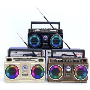 กลางแจ้ง ย้อนยุค ลําโพงบลูทูธ วิทยุ ฮงซิง