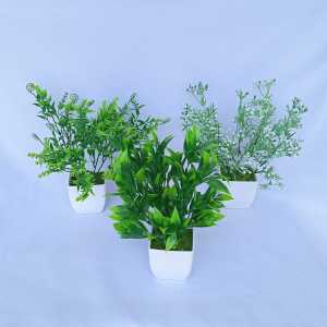 Unico PBP38 Tanaman Hias Hijau Buatan Pot Bunga Plastik Artificial Flower Dekorasi Ornamen Hiasan Pajangan Ruangan Meja Rumah COD