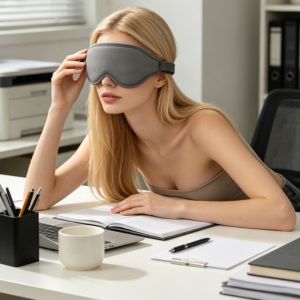 PHANT 3D Contoured Sleep Eye Breathable Gravity Bead Eye Lightweight Ergonomic Hollow-Out Gravity Bead Sleep Eye Office Nap