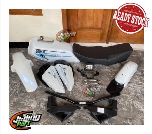 Cover Body set tangki RX King Putih Lembayung set Rx king Putih Lembayung paket rx king cover body yamaha king Putih Lembayung raja badung style