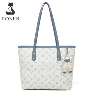 Foxer Official Store womens tote bags artificial PVC leather bag for women office bag large capacity commuter bag