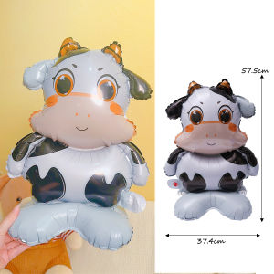 YESPERY 60CM 3D Standing Animal Balloon Lion Elephant Panda Dinosaur Aluminum Foil Balloon Birthday Forest Theme Party Decor Baby Shower