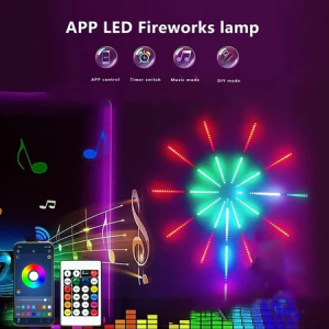 180 LED Firework Fairy Lights SMD 5050 RGB Strip Music Sound Sync App Remote Control In/Outdoor USB 5V Smart Home Christmas Decoration