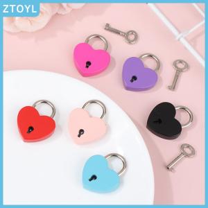 ZTOYL Heart Shape Padlock Luggage Hardware Locks W Lock For Jewelry Box Diary Book