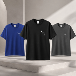 Mens Plus Size Minimal Text Graphic T-Shirt Oversized Casual Crew Neck Short Sleeve Top OS467
