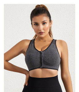 L-2XL Plus-Size Sports Bra Women Front Zip No Rims Seamless Bralette Gym Outfit For Women Sports Bra For Women Plus Size Breathable And Shockproof Gathering Yoga Underwear Running Underwear