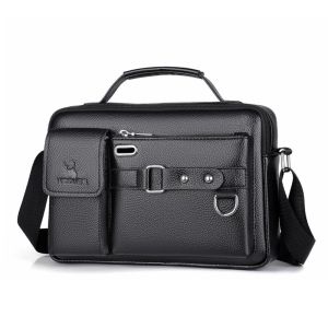 CSONLINEMALL New Fashion Mens Shoulder Bag Business Man PU Leather Male Handbag Briefcase