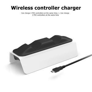 Narsta Dual Fast Charger Station for PS 5 PS5 Game Controller Wireless Gamepad Joystick Power Dock for Dual Sense Controllers