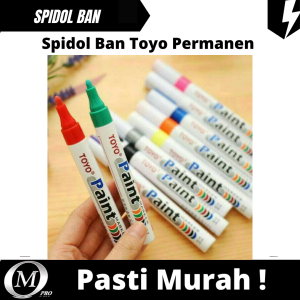 BISA BAYAR DI TEMPAT ! 100% ORIGINAL ! SPIDOL TOYO MARKER PAINT SPIDOL BAN TOYO PERMANEN ORIGINAL MURAH TERSEDIA WARNA GOLD HITAM PUTIH SILVER MERAH KUNING HIJAU BIRU SPIDOL BAN PERMANEN BUAT BAN MOBIL SPIDOL BAN TOYO SPIDOL BAN MOBIL PERMANEN SPID