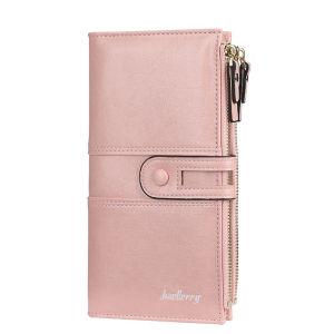 BAELLERRY OUTLET OFFICIAL N1825 DOMPET WANITA MOTIF PANJANG DUAL ZIPPER MUAT HP BAHAN SINTETIS LEMBUT KILAT
