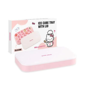 Kawaii Hello Kitty Cartoon Food Grade Silicone Press Ice Cube Mold for Household Refrigerators Ice Making and Storage Boxes