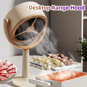 Portable Desktop Range Hood Adjustable Angle Extractor Exhaust Cooker Small Ventilator Big Suction For Smoking Home Kitchen BBQ