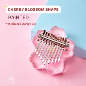 10 Key Mini Kalimba Gấu/Hoa/Hươu/Cá Voi/Mèo Pha Lê Acrylic Ngón Tay Cái Đàn Piano Cho Trẻ Em Người Lớn Ngón Tay Piano Nhạc Cụ Quà Tặng