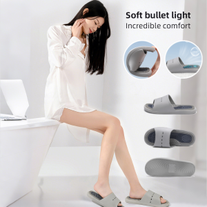 Soft Soled รองเท้าแตะห้องน้ำนวดกดจุดเท้านวดเพื่อสุขภาพ Acupoints บ้านรองเท้ากันลื่นสำหรับบุรุษและสตรี【36-45】