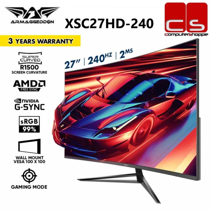 Armaggeddon PIXXEL+ XTREME XSC27HD240 27'' FHD 240HZ 2MS Super Curve