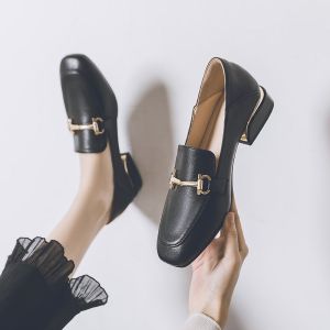 [Free Shipping] Soft Leather WomenS Shoes New Spring And Autumn Styles Versatile Flat-Soled Loafers