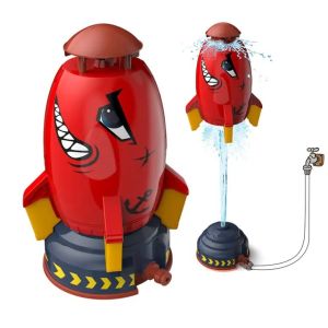 Mainan Jet Sprinkler Roket Free Selang 3M Berputar Percikan Terbang Bermain Mainan Air Musim Panas Outdoor Peluncur Bertenaga Air
