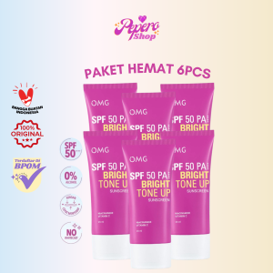 [PAKET 6PCS] OMG OH MY GLOW Bright Tone Up UV Barrier Sunscreen SPF 50 PA++ 25ml