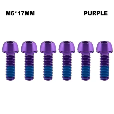 6PCS M6x17mm Bicycle Disc Brake Caliper Bolts MTB Bike Crank Arm Stem Fixing Screws Bike Accessories