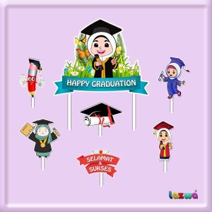 Topper cake happy graduation wisuda