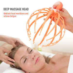 1PC Anti-Stress Octopus Head Neck Body Massager SPA Massage Tool Relax Scalp Release Pressure Relieve Fatigue