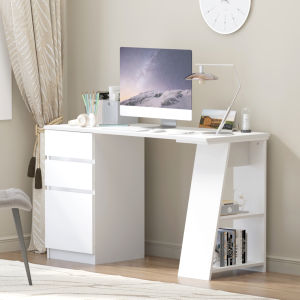 detrend 49 inch small computer desk with 3 large drawers modern minimalist style home office desk small space study desk with storage space-2131电脑桌