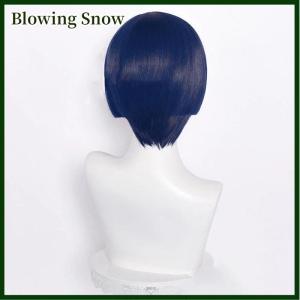 Blowing Genshin Impact Cosplay Scaramouche Wig Blue Wig Cosplay Anime Wigs Halloween Wig