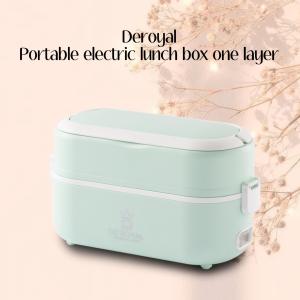 Deroyal Single Layer Portable Electric Lunch Box 1.0L with Sirim Approval (Malaysia/UK Plug)