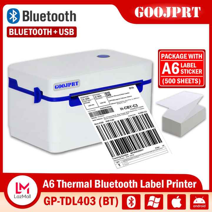 GOOJPRT A6 Bluetooth Thermal Label Printer GPTDL403 Shipping Label