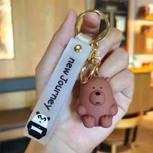 Creative Panda Ice Bear Keychain Pendant Car Key Chain Ring Pendant Ornaments Small Gifts