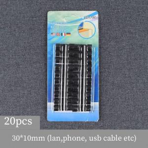 20pcs Cable Management Clips Adhesive Wire Plastic Wall Desk Cable Organizer Home Office Gadgets