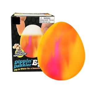 【NeeDoh Dippin Dazzler Egg】 Schylling Needoh Golden Egg Sensory Fidget Toy NeeDoh Squishy Toy Sensory Squeeze Toy Stress Relief Anxiety Sensory Tool nee doh Toys Boy Girl Toy For Kids And Adults needoh gumdrop needoh color changing